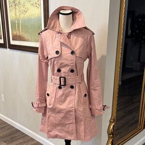Authentic Loewe Pink Double-Breasted Trench Coat